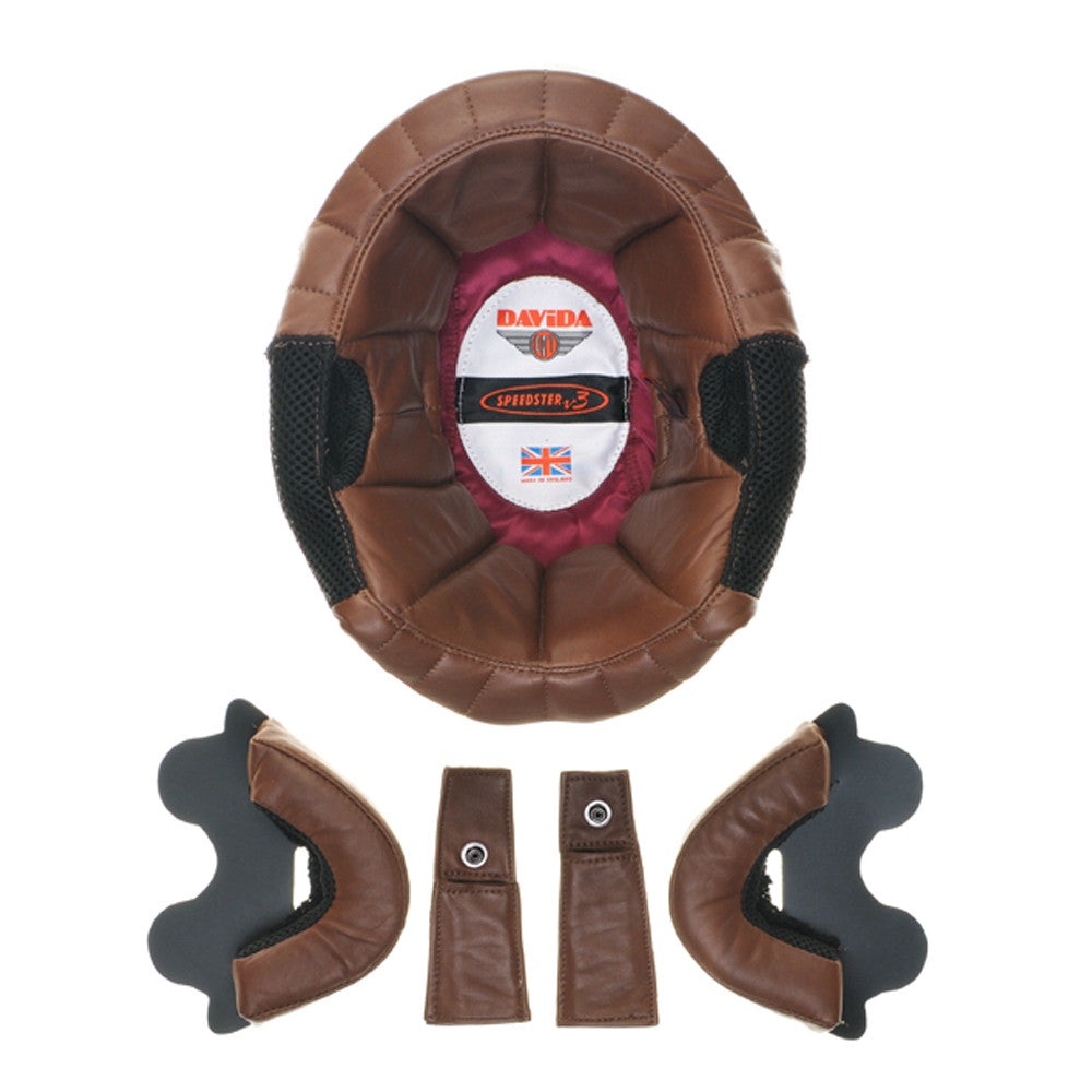 ZNut Brown Leather Complete Liner Kit for Davida Speedster V3