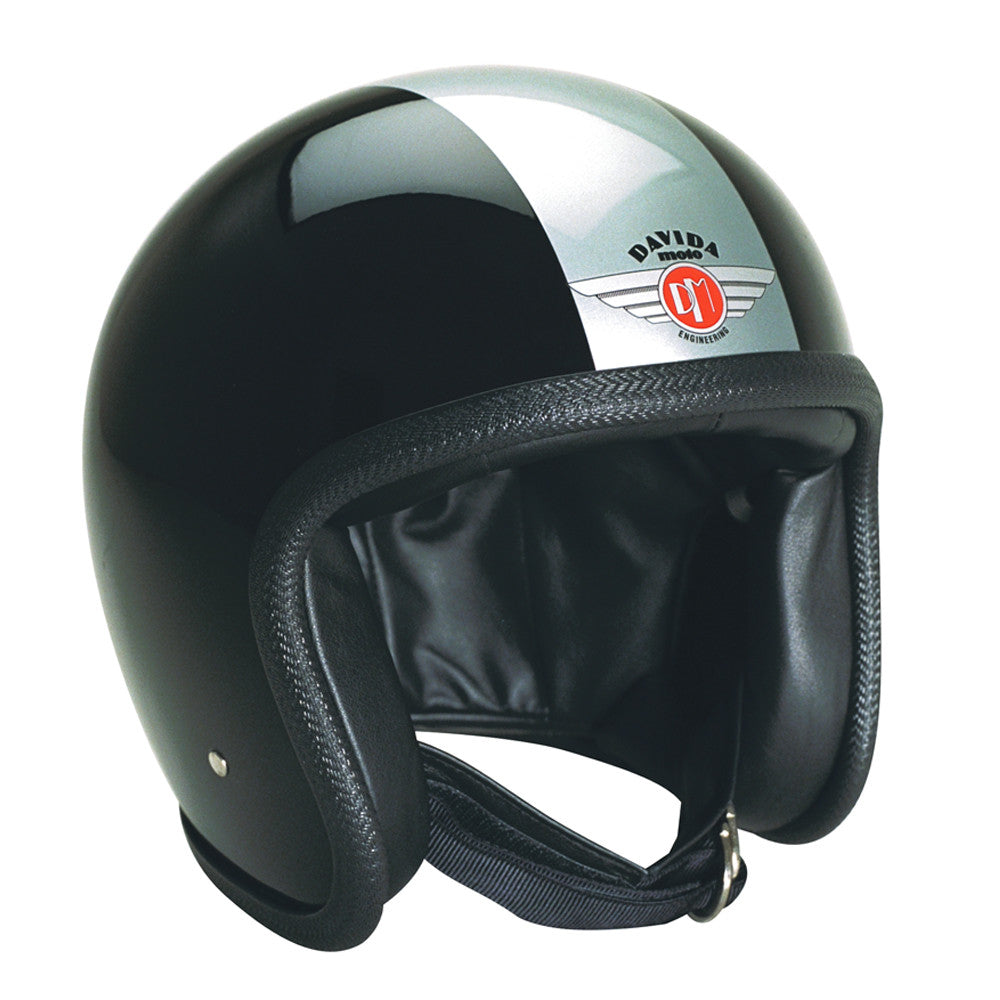 90220 - Black Silver Davida Speedster Helmet - Davida Motorcycle helmets
