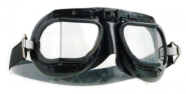 Halcyon Goggles Mk 8 - Black PVC - Davida Motorcycle helmets - 2