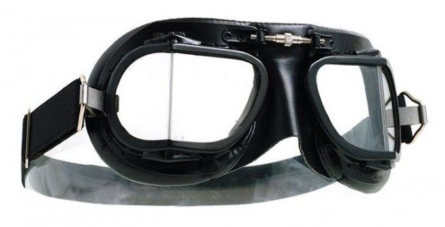 Halcyon Goggles Mk 9 - Black PVC - Davida Motorcycle helmets - 2